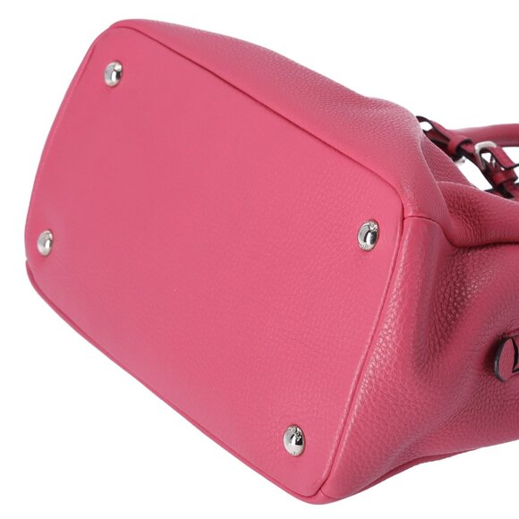PRADA Triangle Logo Triple Compartment Satchel Handbag BN2853 Pink Leather - Picture 7 of 10